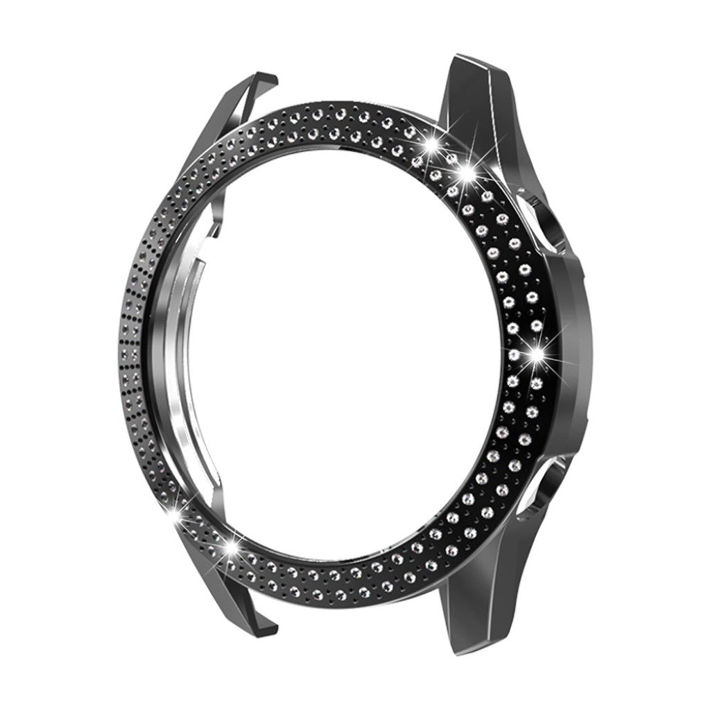 Meget Flot Huawei Watch GT 2 46mm Rhinsten og Silikone Cover - Sort#serie_1