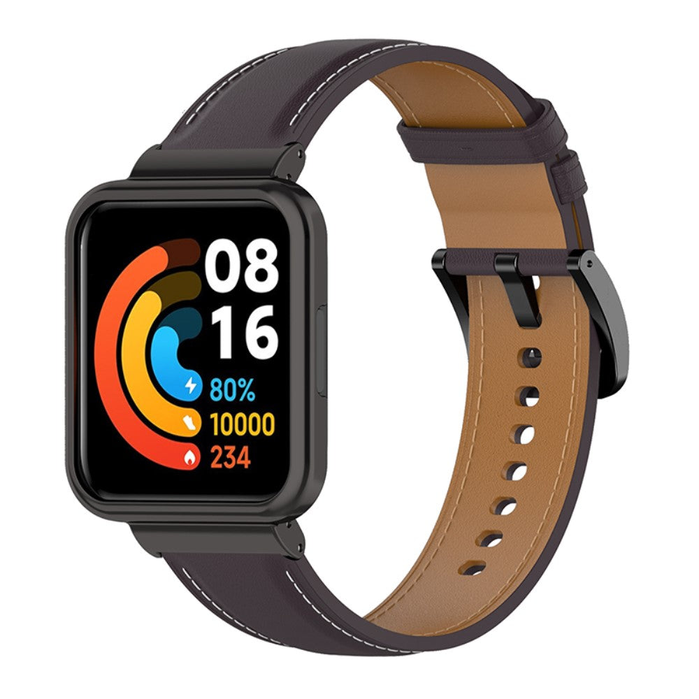 Smuk Xiaomi Redmi Watch 2 Lite Ægte læder Rem - Lilla#serie_1