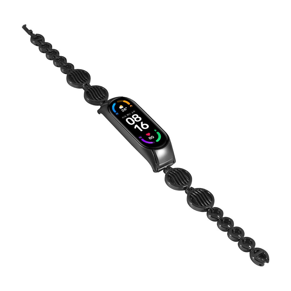 Helt vildt slidstærk Xiaomi Mi Band 7 Metal Urrem - Sort#serie_1
