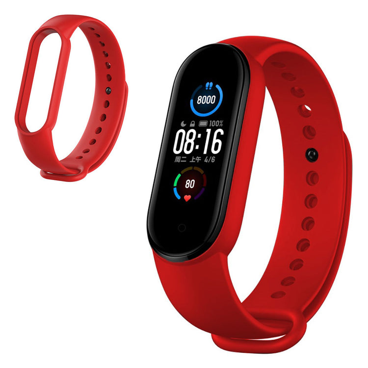 Meget komfortabel Xiaomi Mi Band 5 Silikone Rem - Rød#serie_4