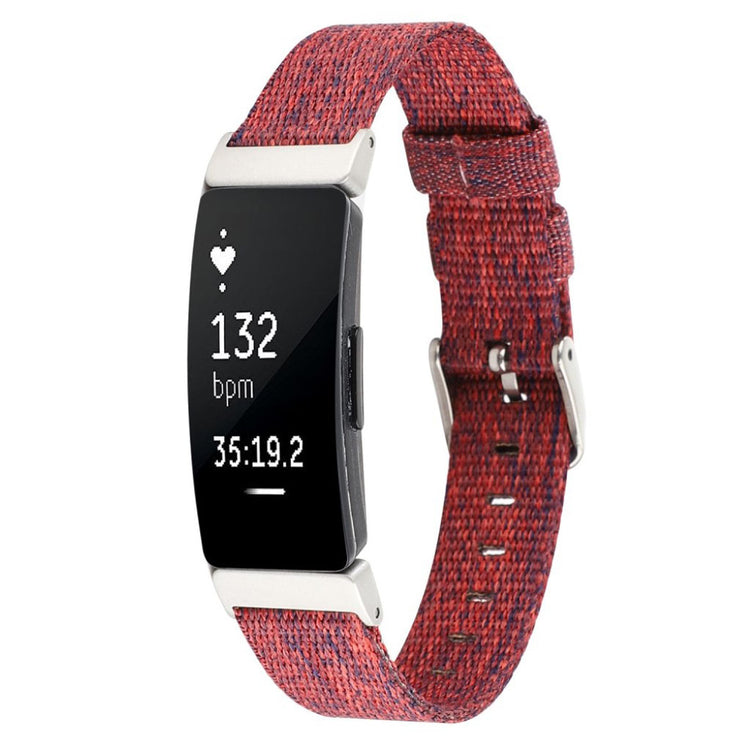 Super fantastisk Fitbit Inspire Nylon Rem - Rød#serie_3