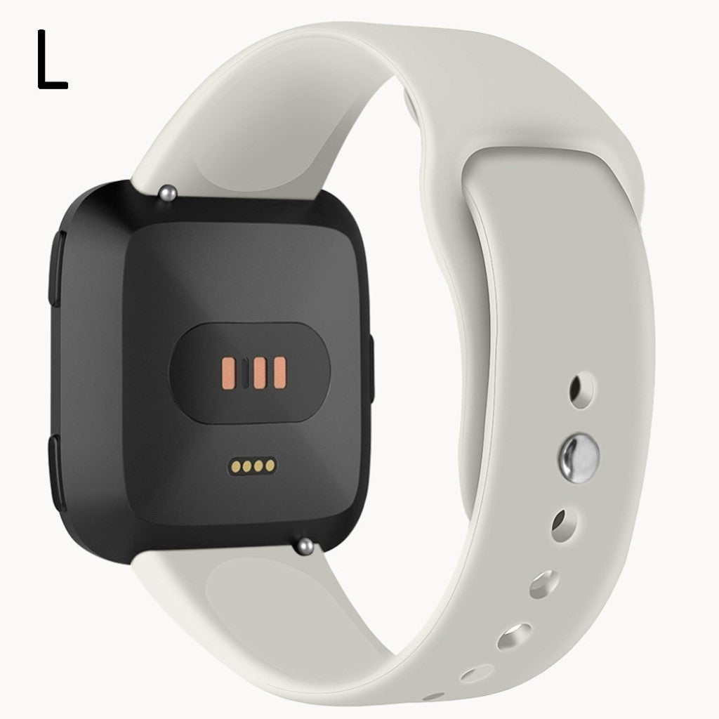 Helt vildt sejt Fitbit Versa Lite Silikone Rem - Beige#serie_3