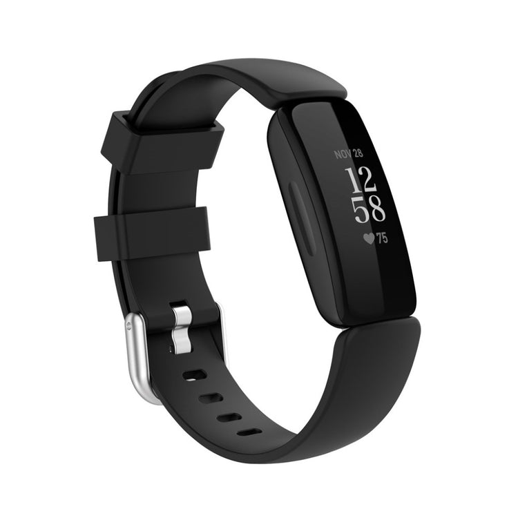 Glimrende Fitbit Inspire 2 Silikone Rem - Størrelse: S - Sort#serie_1