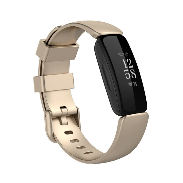 Glimrende Fitbit Inspire 2 Silikone Rem - Størrelse: S - Guld#serie_13