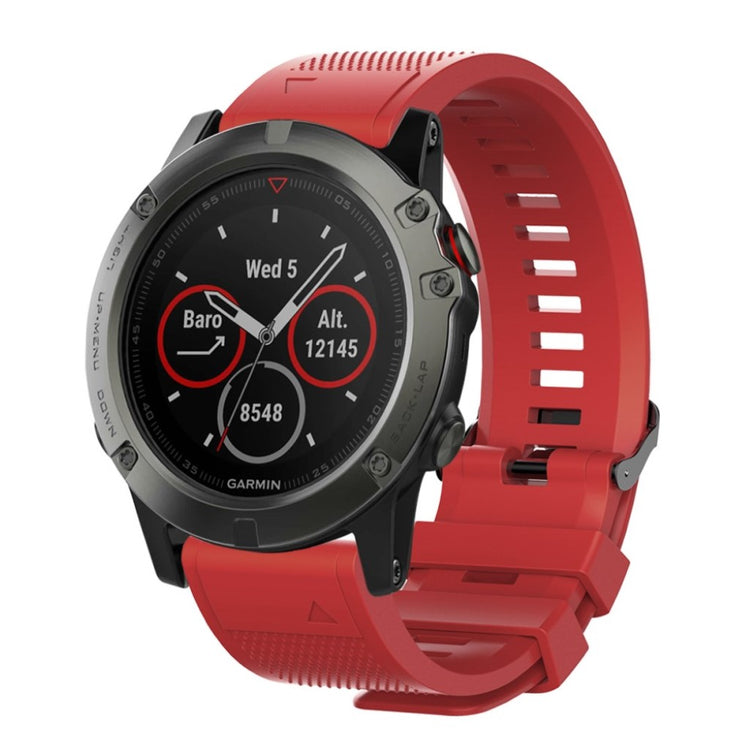 Rigtigt elegant Universal Garmin Silikone Rem - Rød#serie_3
