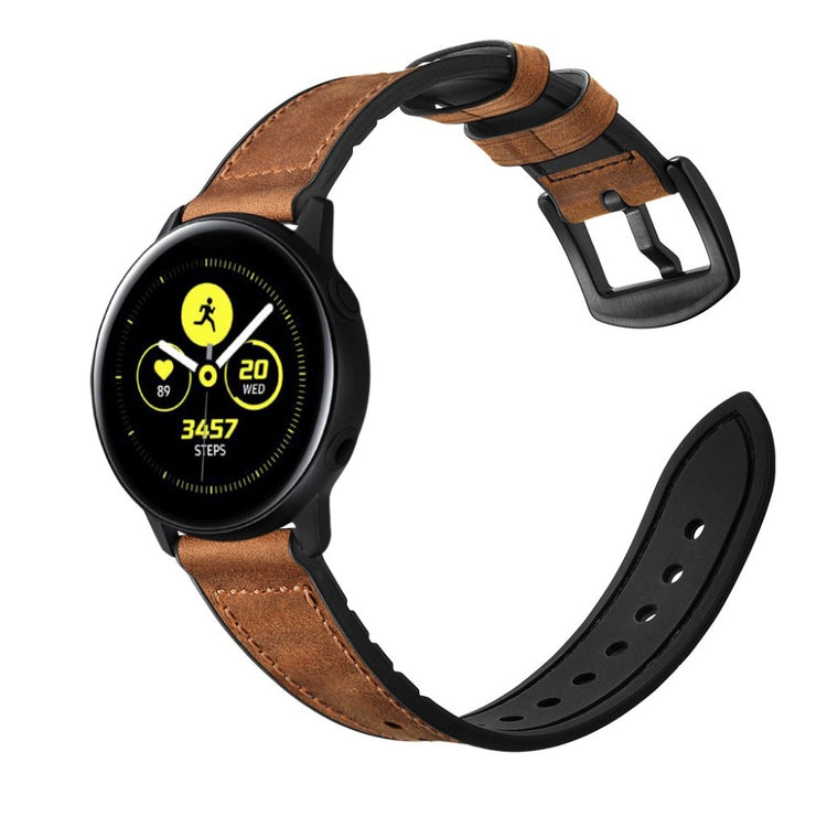 Fed Garmin Vivoactive 3 / Garmin Vivomove HR Ægte læder Rem - Brun#serie_049