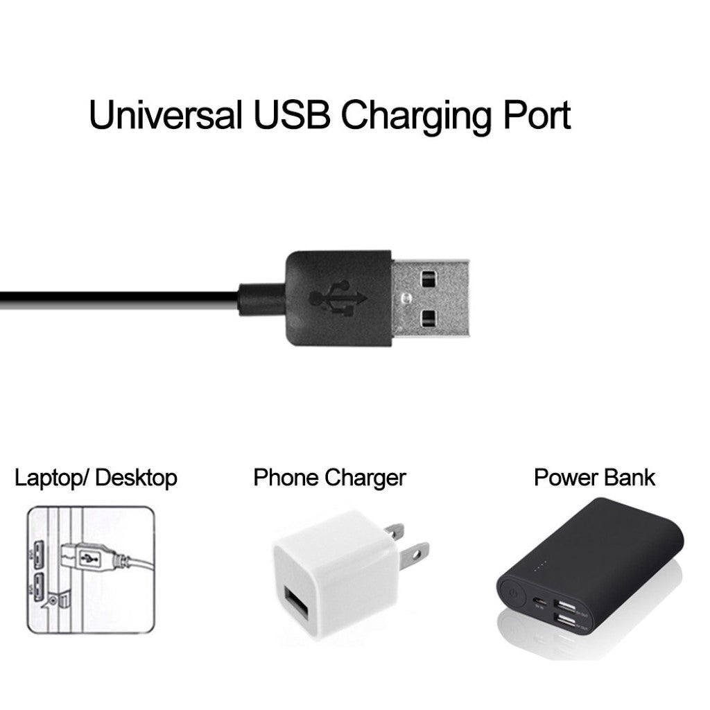 1m Garmin Vivosmart HR USB Opladningskabel - Sort#serie_016