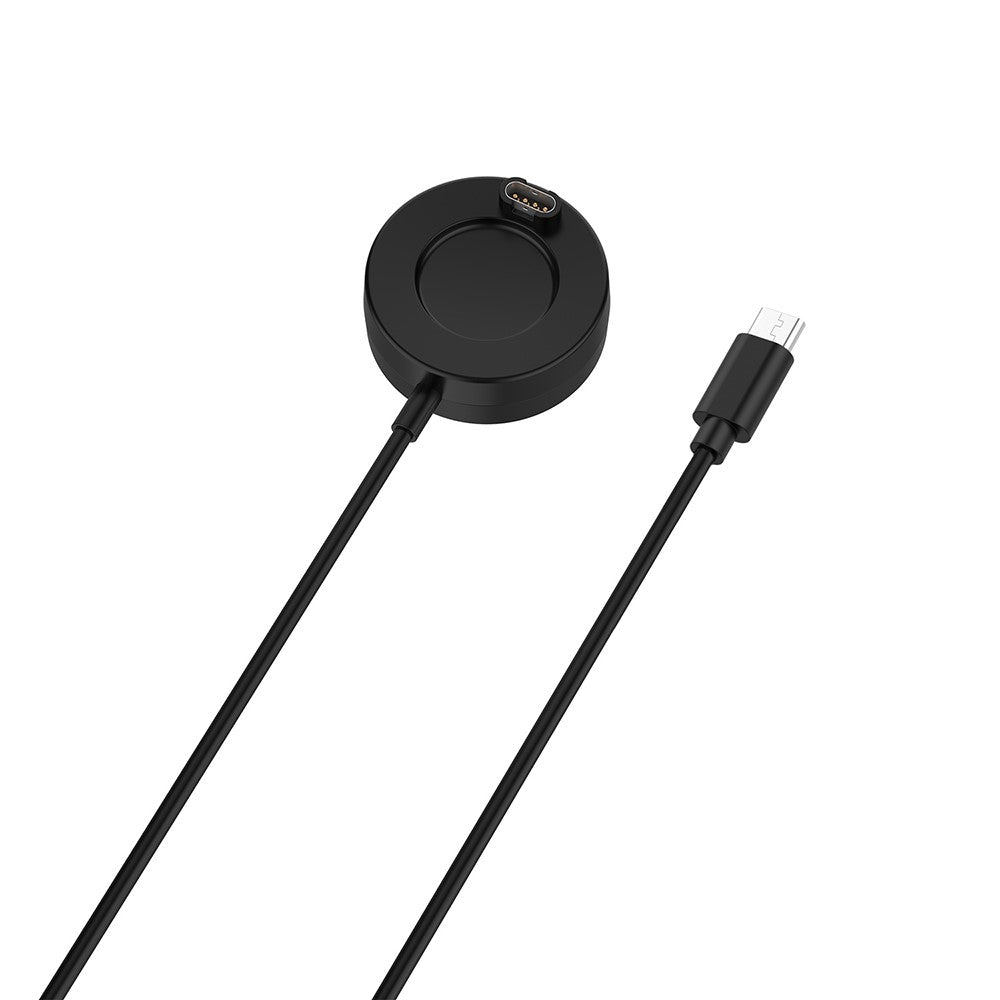 1m Plastik Universal Garmin Smartwatch   Opladningskabel - Sort#serie_7