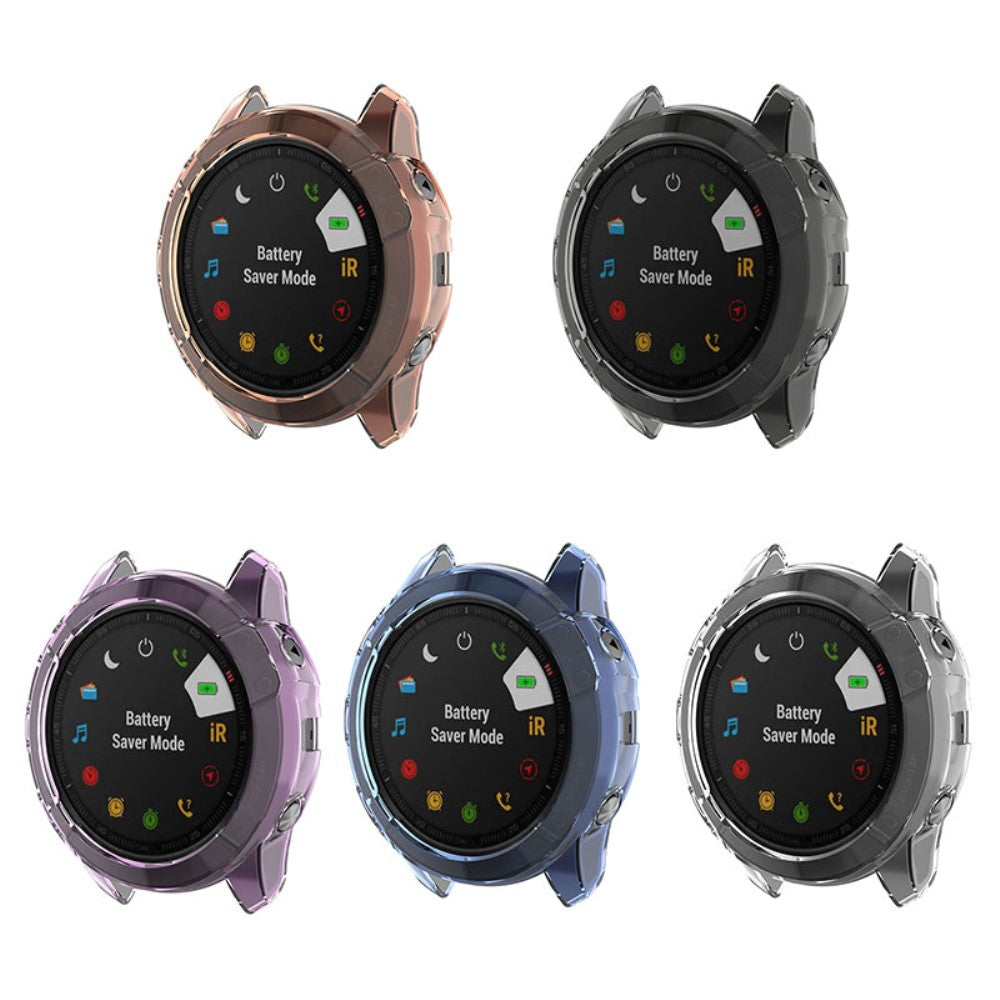 Garmin Fenix 6X / Garmin Fenix 6X Pro Gennemsigtig Silikone Bumper - Gennemsigtig#serie_4