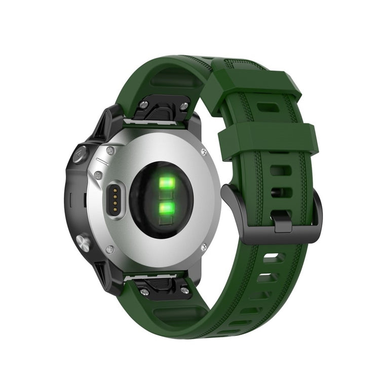 Rigtigt sejt Garmin Fenix 6S Silikone Rem - Grøn#serie_8