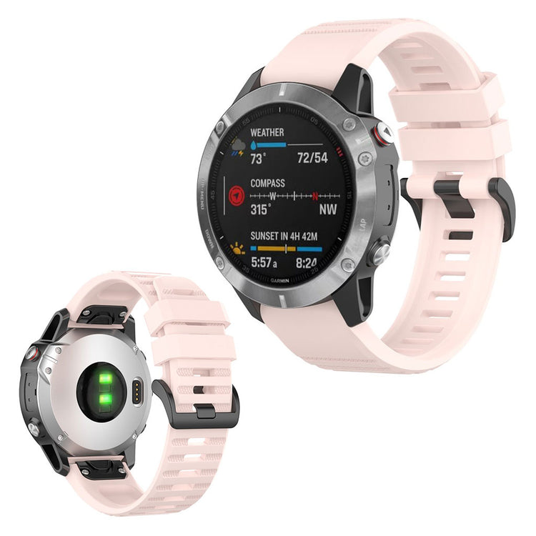Mega kønt Garmin Fenix 6 Silikone Rem - Pink#serie_11
