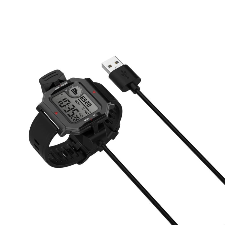 1m Plastik Amazfit Neo USB Opladningskabel - Sort#serie_2