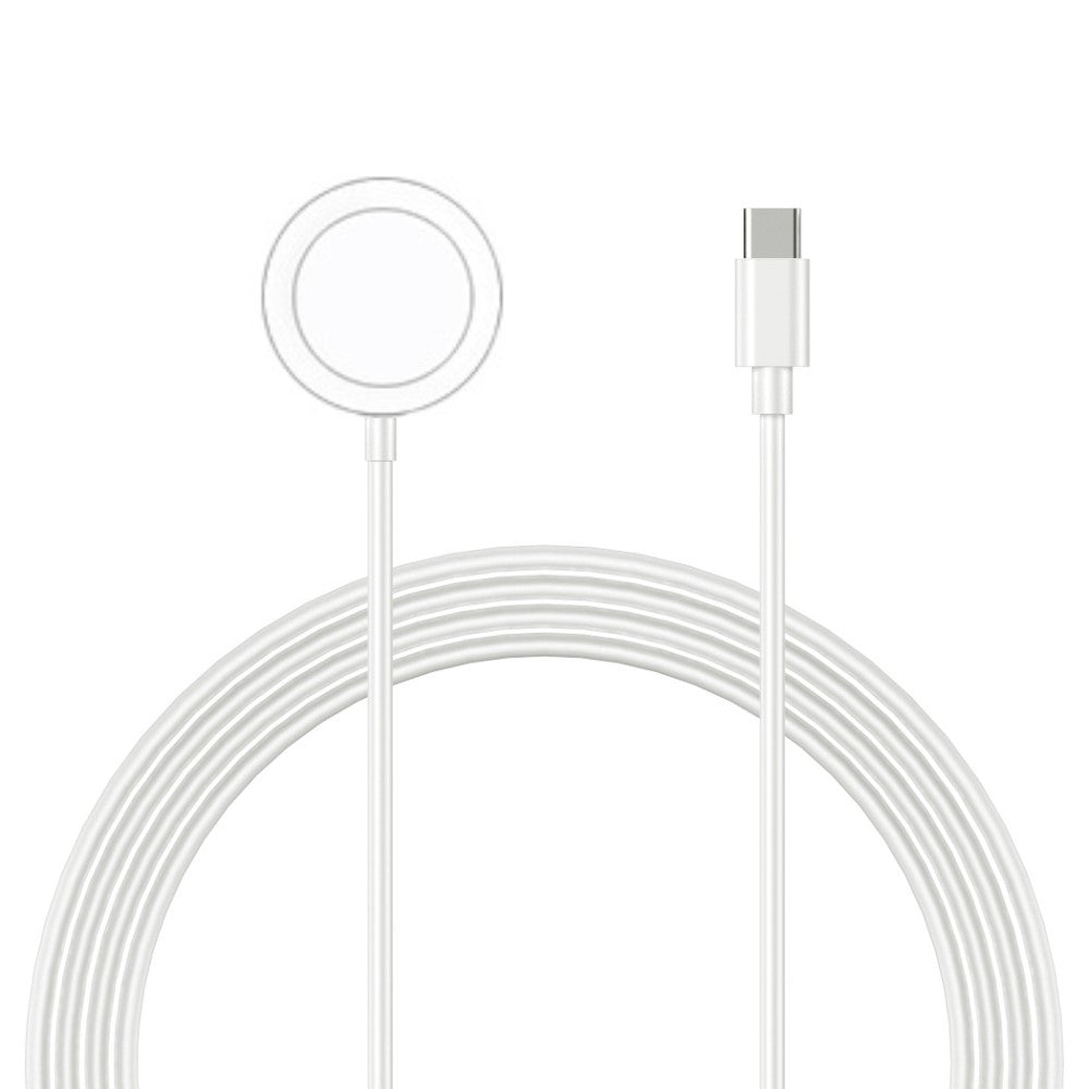 Apple Watch 1m Type-C Port Charging Cable Round Wireless Charging Dock - White#serie_2