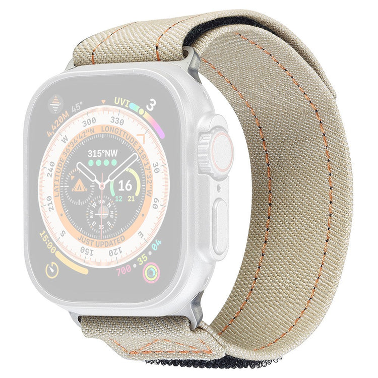 KALEBOL Apple Watch Series 41mm - 40mm - 38mm Denim Watch Strap Magic Tape Adjustable Band - Apricot#serie_7