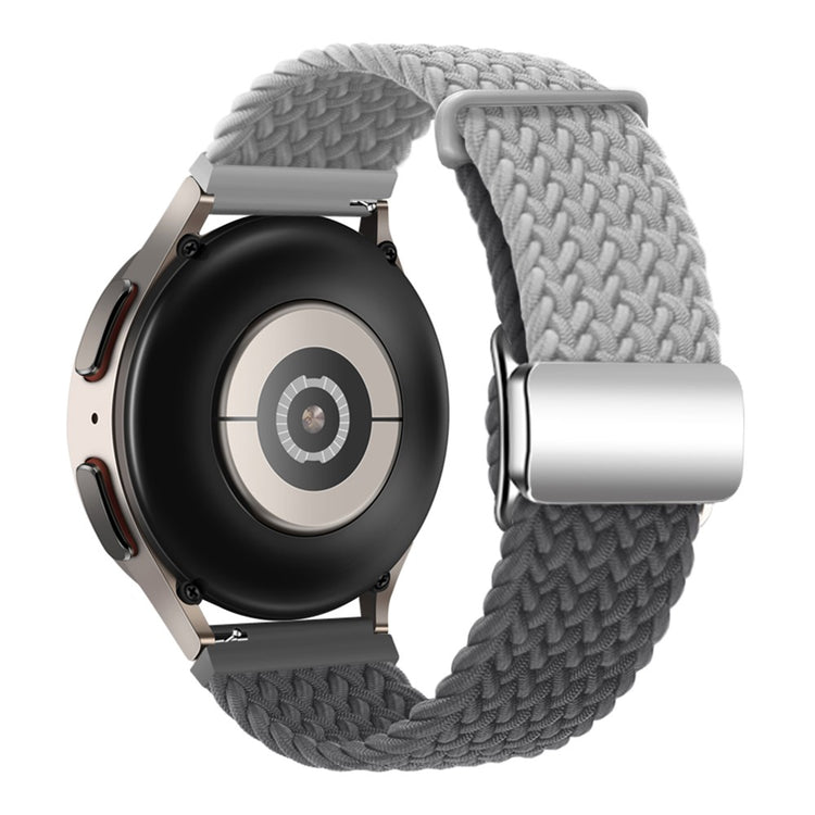 Universal 22mm Woven Watch Strap Silver Magnetic Buckle Replacement Wrist Band - Light Grey+Space Grey#serie_11