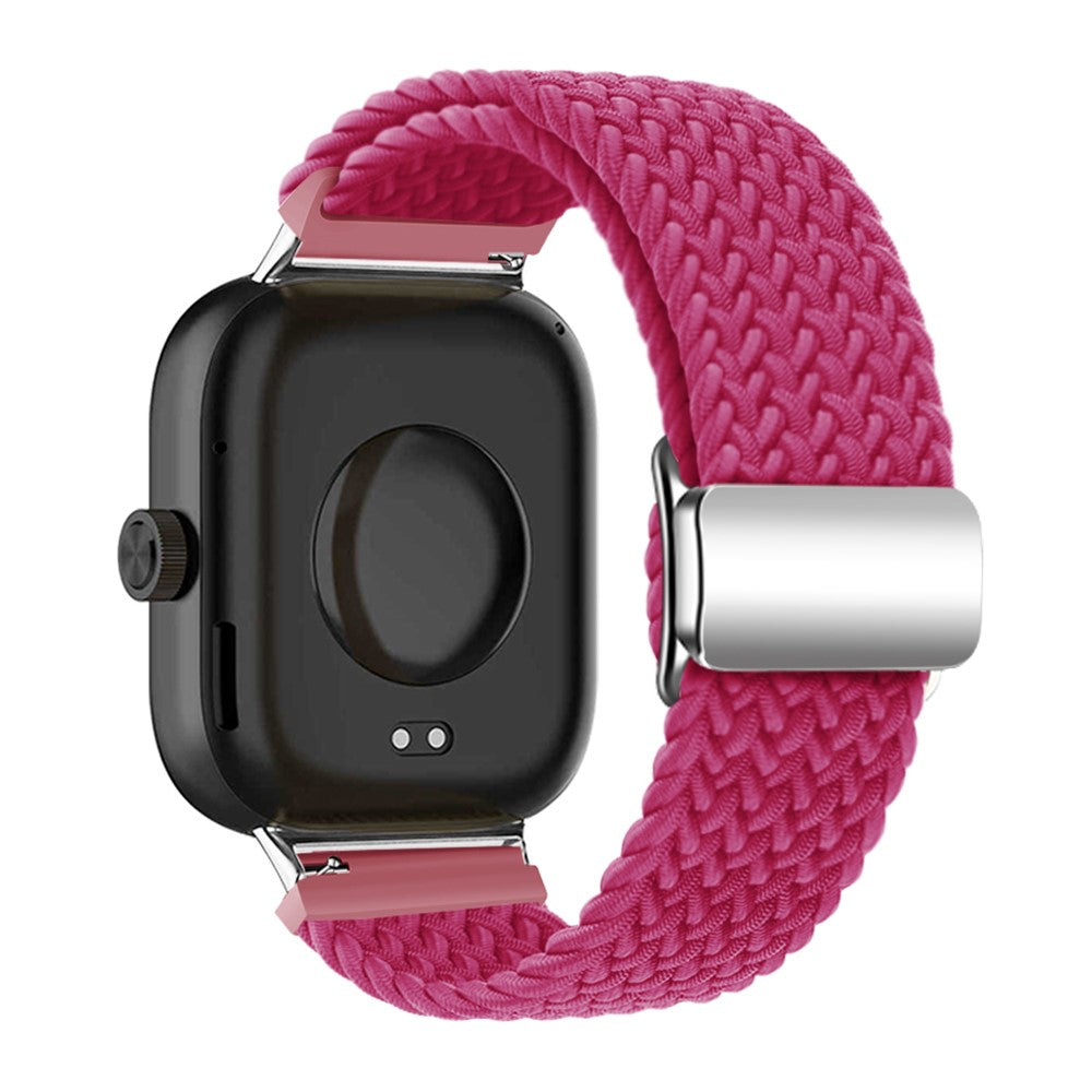 Xiaomi Smart Band 8 Pro / Redmi Watch 4 Loop Strap Magnetic Buckle Woven Watch Band - Raspberry#serie_16