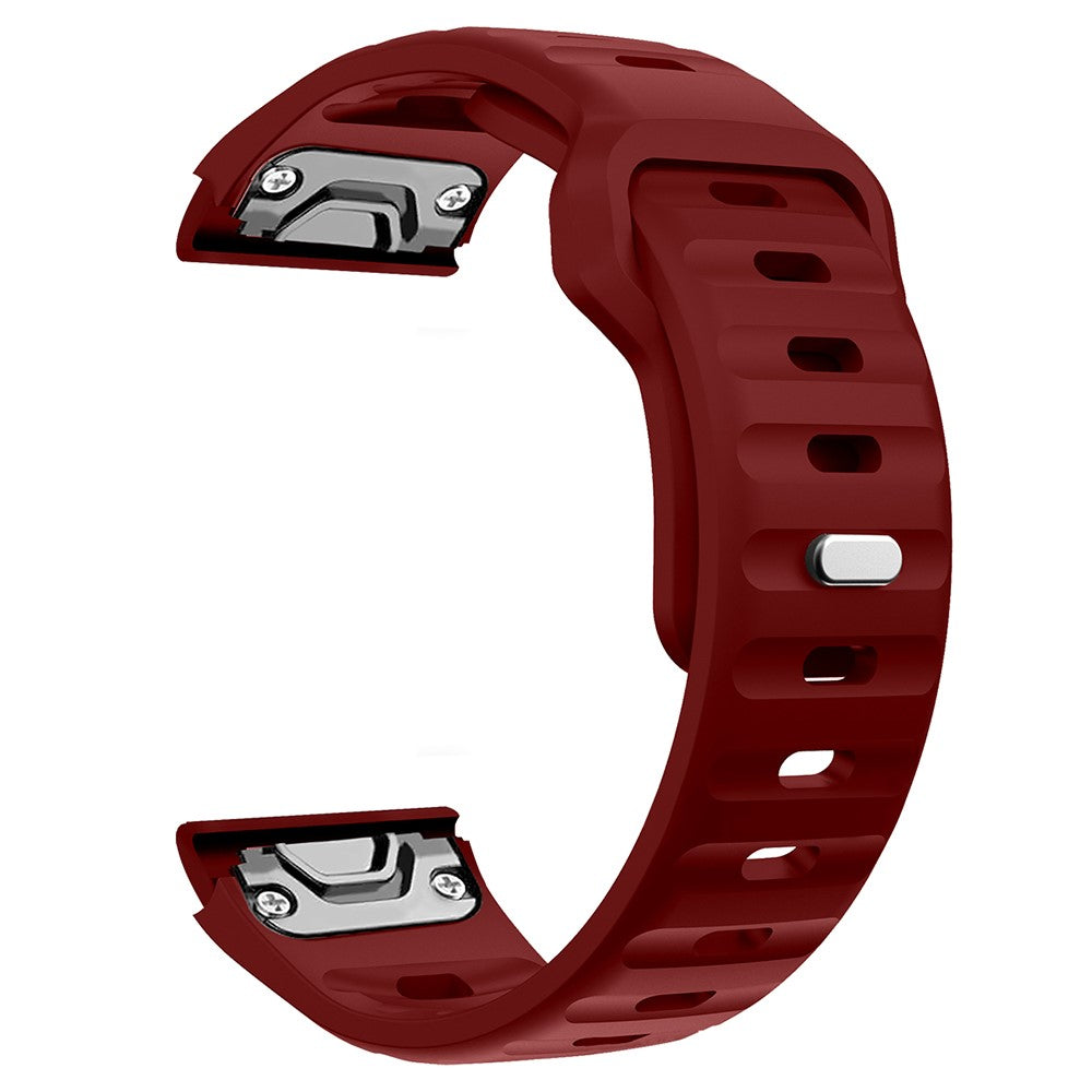 Garmin Fenix 7X Soft Silicone Watch Strap Adjustable Wrist Band Replacement - Red#serie_4