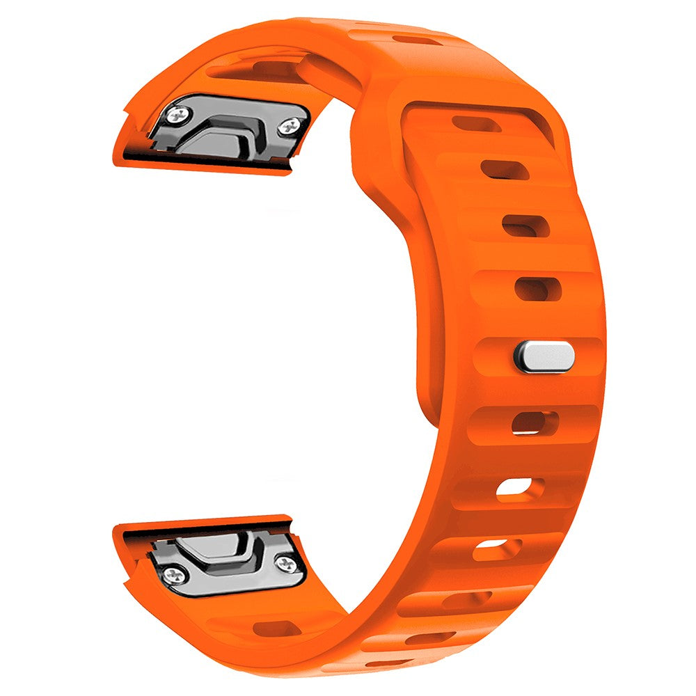 Garmin Fenix 7X Soft Silicone Watch Strap Adjustable Wrist Band Replacement - Orange#serie_5