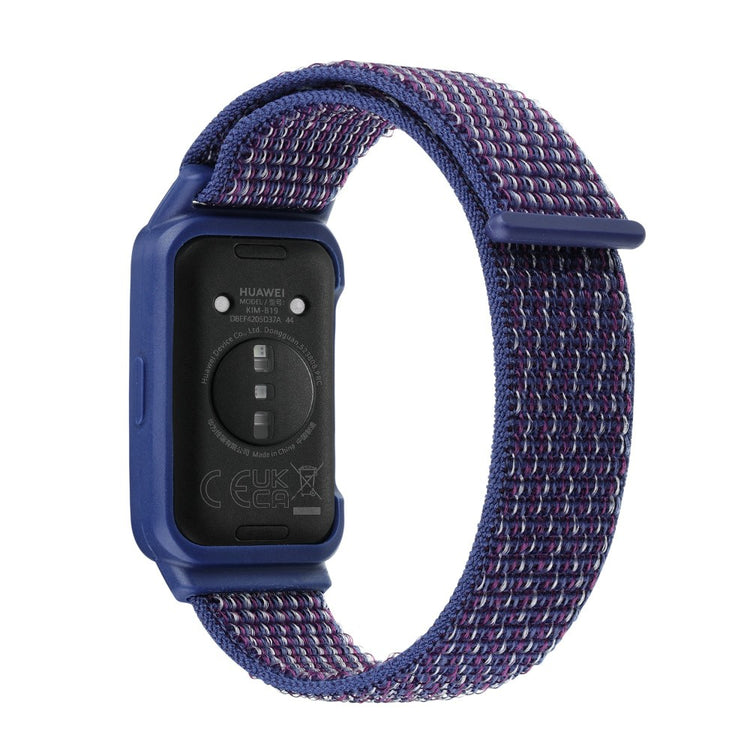 Huawei Band 8 / 9 Nylon Loop Watch Strap with Integrated Flexible Protective Case - Indigo Blue#serie_9