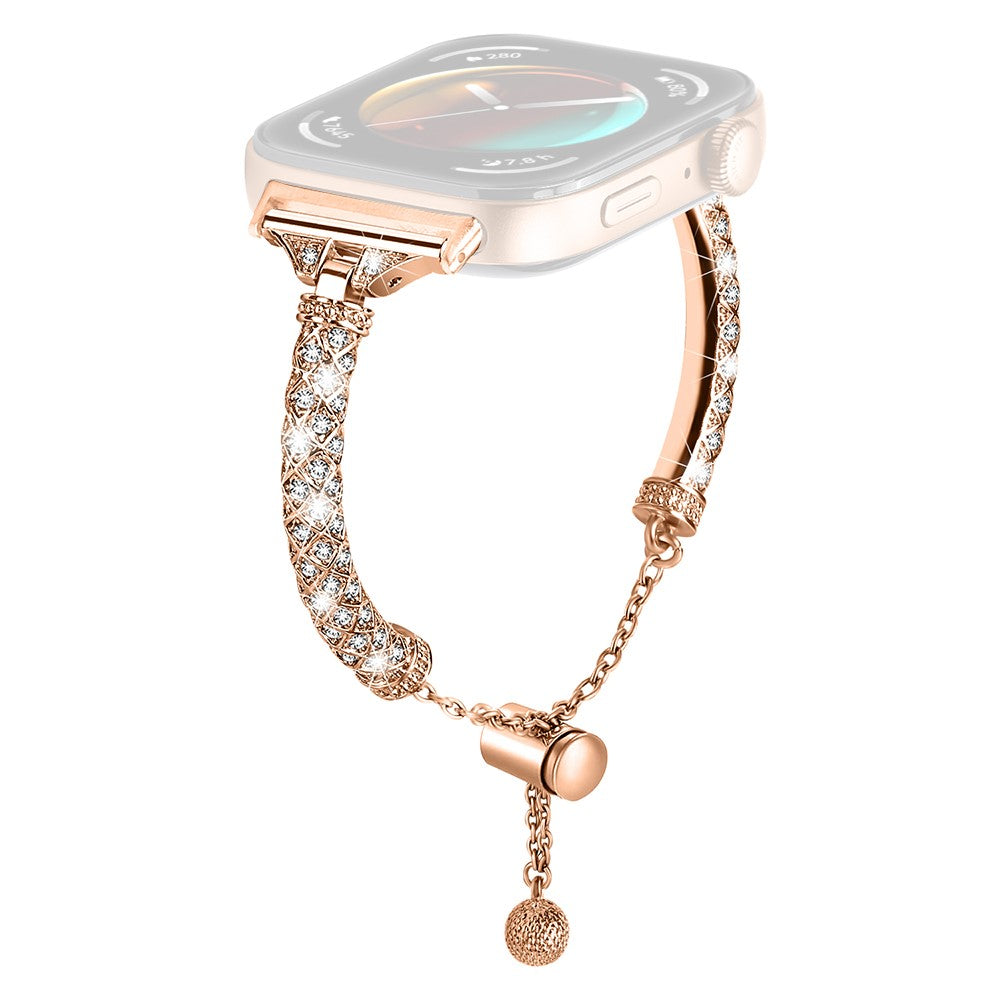 Huawei Watch Fit 3 Metal Band Rhinestones Decorated Bracelet Strap - Rose Gold#serie_3