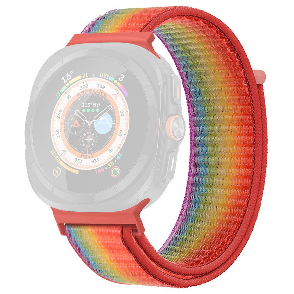 Samsung Galaxy Watch Ultra 47mm Adjustable Braided Nylon Band Replacement Wrist Strap - Rainbow#serie_12