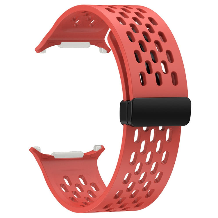 Samsung Galaxy Watch Ultra 47mm Silicone Watch Band Magnetic Folding Buckle Wrist Strap - Red#serie_9