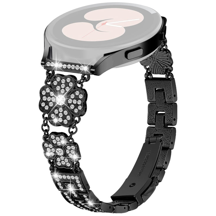 Samsung Galaxy Watch FE 40mm Jewelry Strap Shiny Four-Leaf Clover Metal Watch Band - Black#serie_1