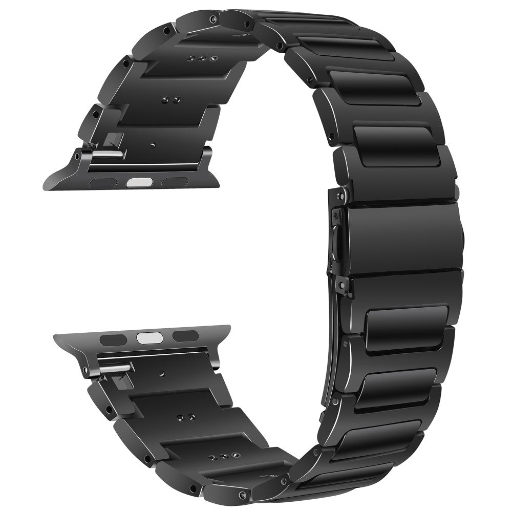 Apple Watch Series 41mm - 40mm - 38mm Sports Watch Strap Zinc Alloy Wrist Band - Black#serie_2