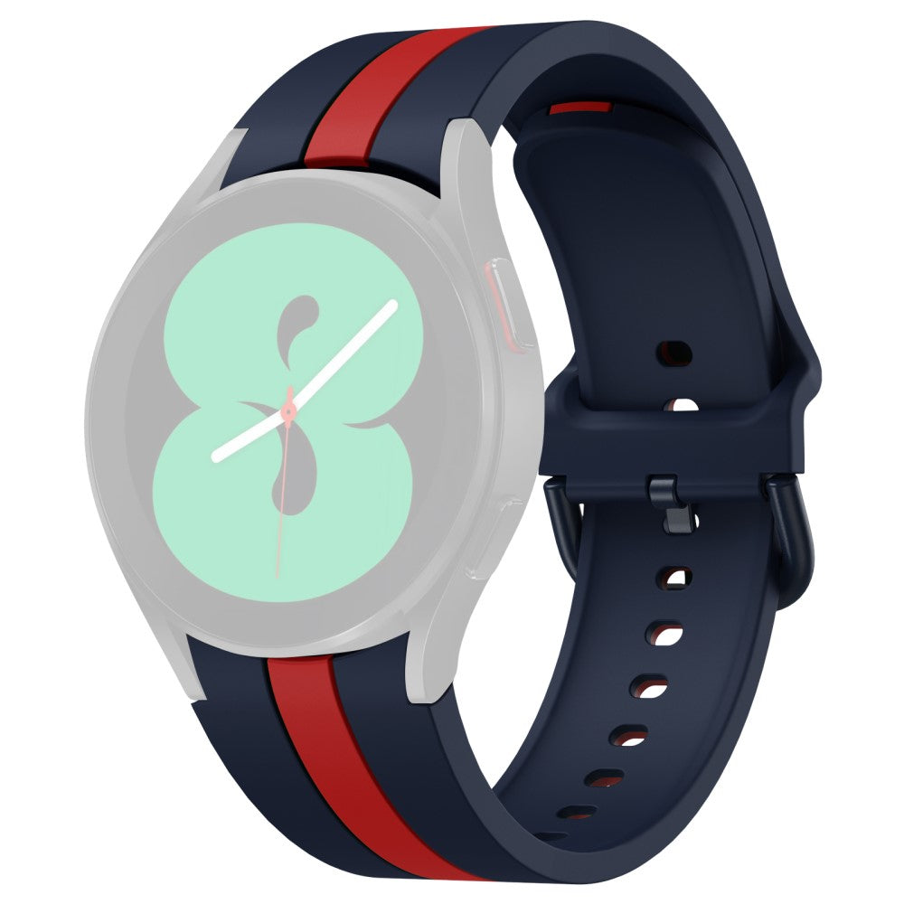 KALEBOL Samsung Galaxy Watch 20mm Watch Strap Dual Color Silicone Band - Blue+Red#serie_8