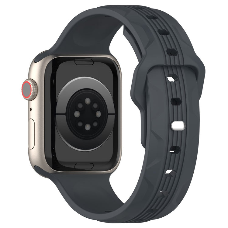 KALEBOL Apple Watch Series 41mm - 40mm - 38mm Silicone Watch Band Vertical Strip Texture - Dark Grey#serie_3