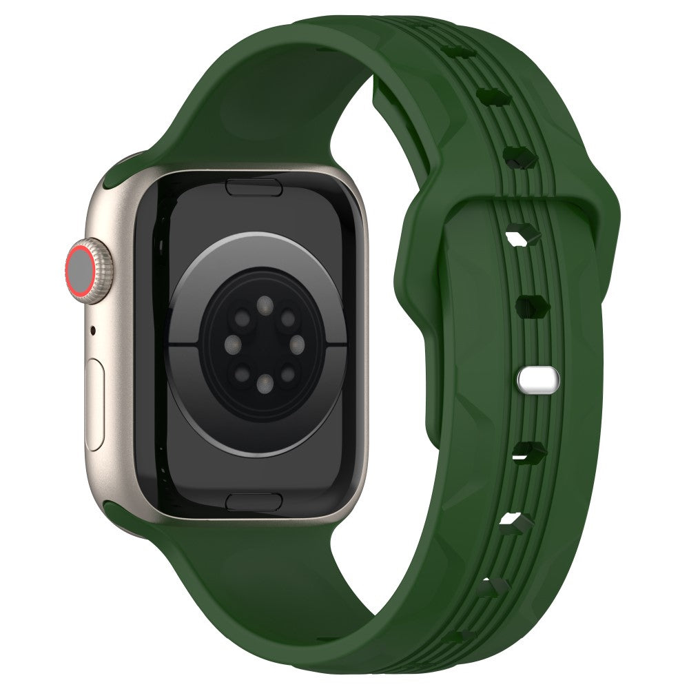 KALEBOL Apple Watch Series 41mm - 40mm - 38mm Silicone Watch Band Vertical Strip Texture - Army Green#serie_6