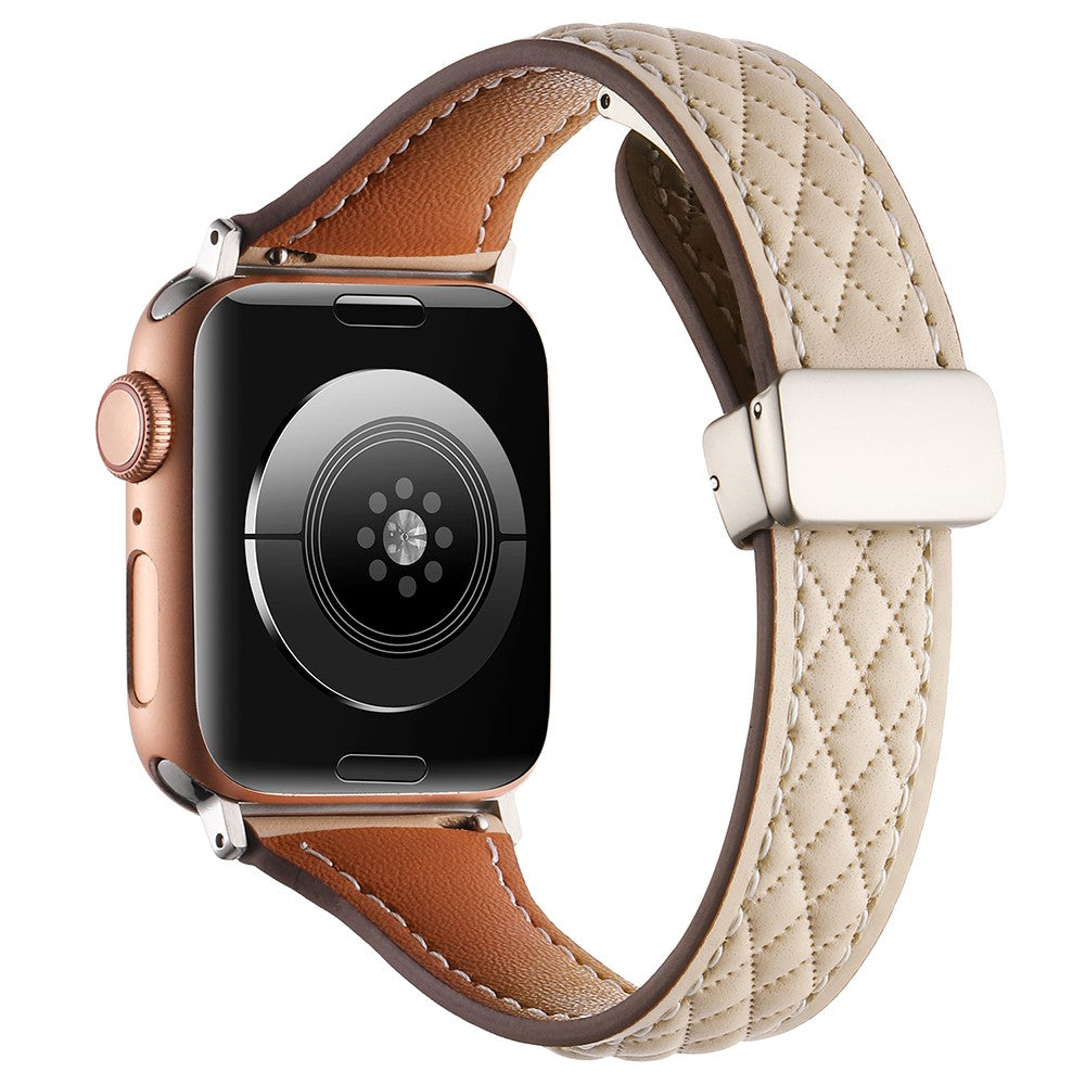 KALEBOL Apple Watch Series 41mm - 40mm - 38mm Genuine Leather Watch Strap - Apricot#serie_10