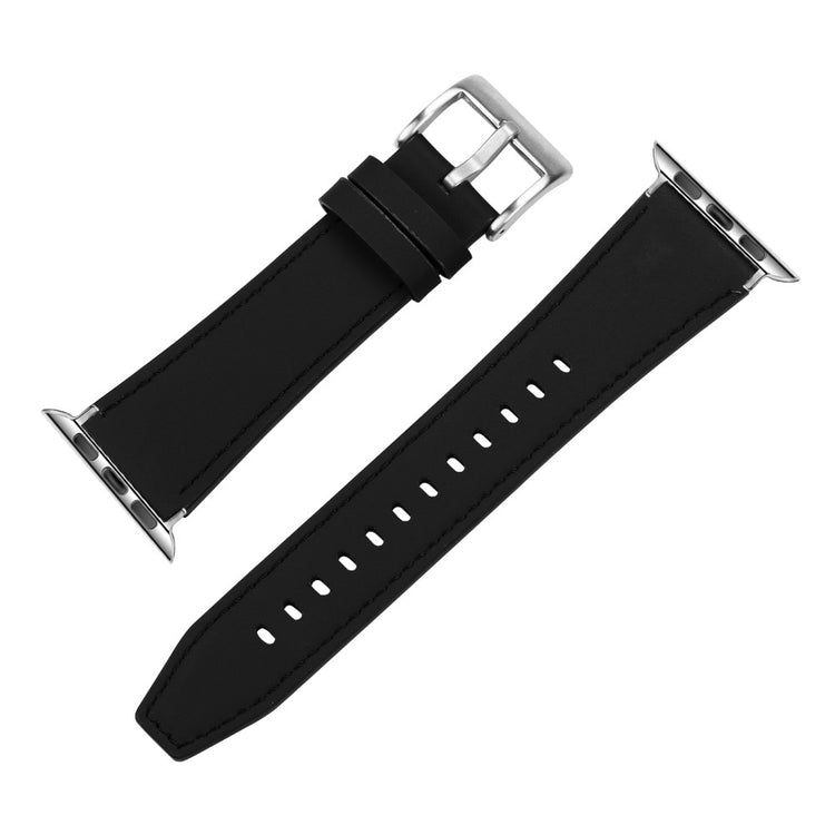 Apple Watch Series 49mm - 45mm - 44mm - 42mm Genuine Leather Watch Band - Black#serie_1