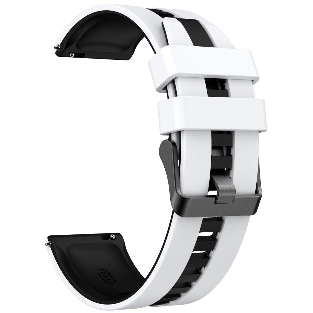 Huawei Watch GT 3 42mm / GT 3 Pro 43mm Universal 20mm Smartwatch Strap Silicone Wrist Band - White+Black#serie_3