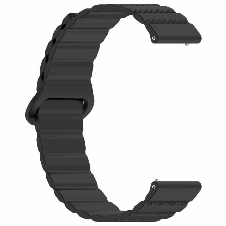 Huawei Watch GT 3 42mm / GT 3 Pro 43mm Universal 20mm Watch Strap Dot Pattern Magnetic Silicone Band - Black#serie_8