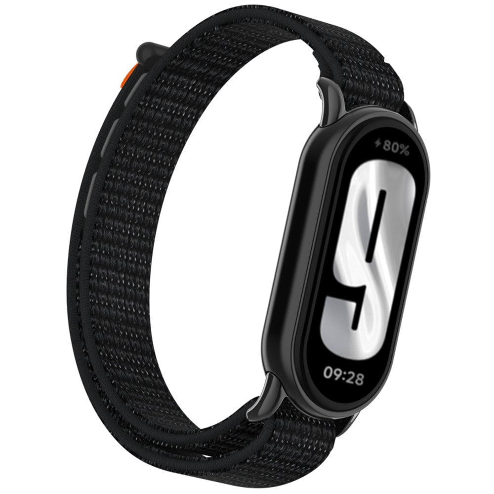 Xiaomi Mi Band 9 / Smart Band 8 Watch Strap Nylon Loop Adjustable Wrist Band - Reflective Black#serie_13