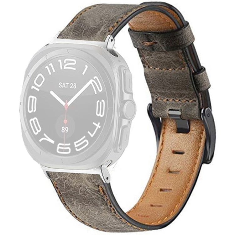 Samsung Galaxy Watch Ultra 47mm Vintage Watch Strap Replacement Vegan Leather Wrist Band - Coffee#serie_4