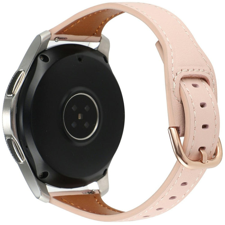 Samsung Galaxy Watch7 44mm Genuine Cow Leather 20mm Watch Strap - Pink+Rose Gold Buckle#serie_4