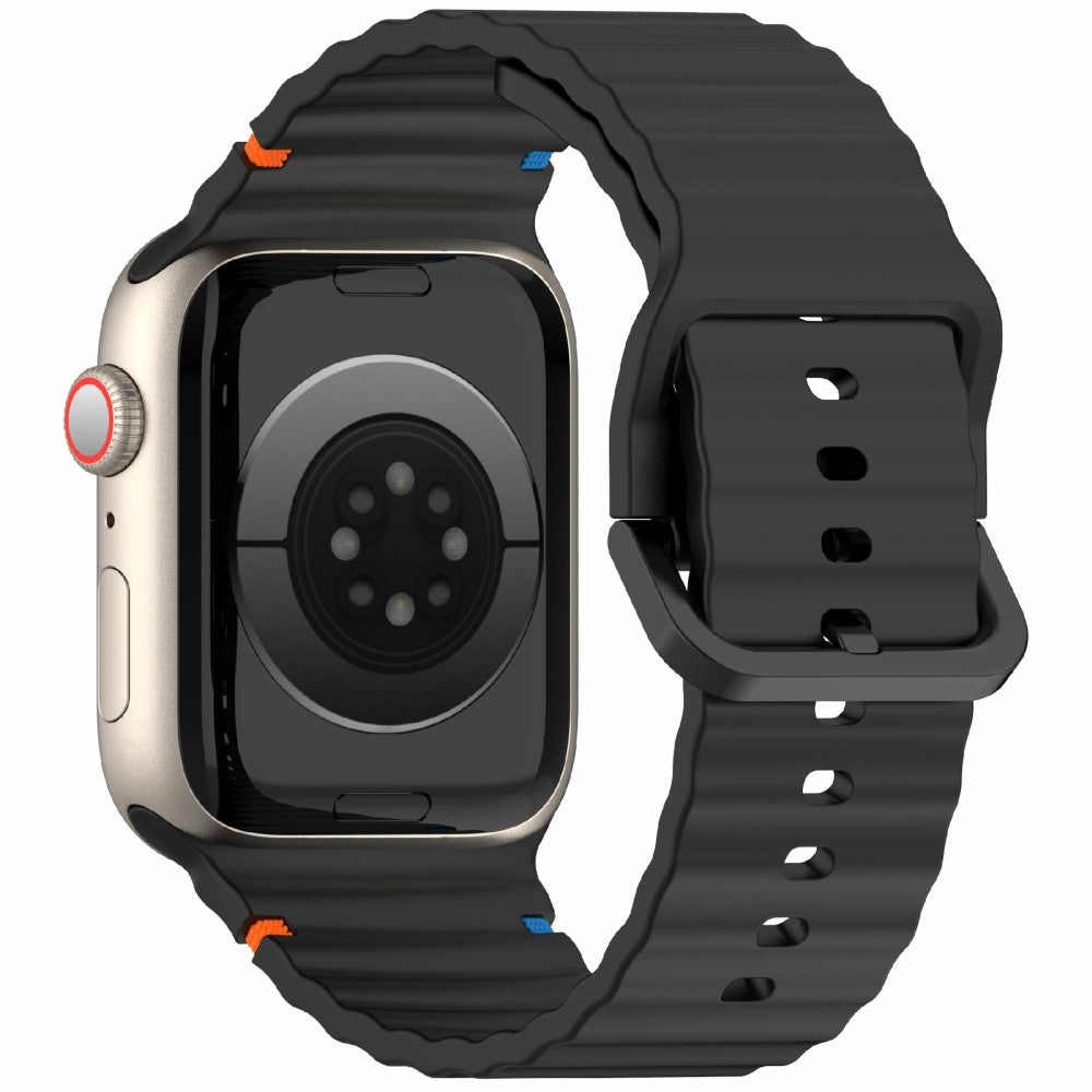 Silicone Strap for Apple Watch Series 41mm - 40mm - 38mm Band - Black#serie_1