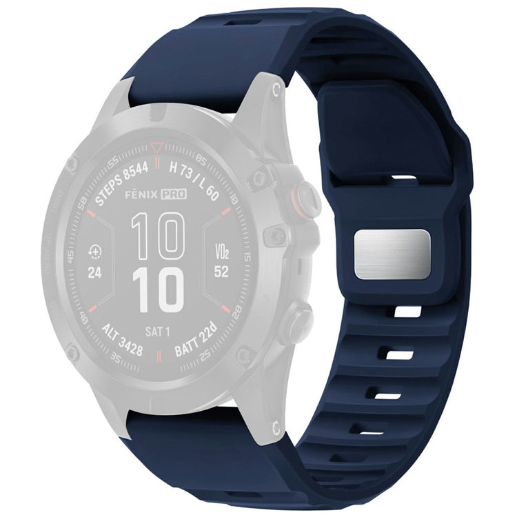 Silicone Strap for Garmin Quickfit 26mm / Fenix 7X Pro / Fenix 7X Replacement Watch Band - Dark Blue#serie_8