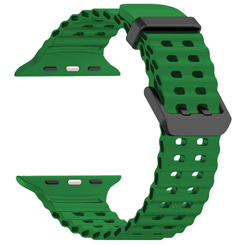 Silicone Strap for Apple Watch Series 49mm - 45mm - 44mm - 42mm Ocean Band - Green#serie_7