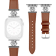 Stylowy Apple Smartwatch Skóra Naturalna I Metal Uniwersalne Pasek