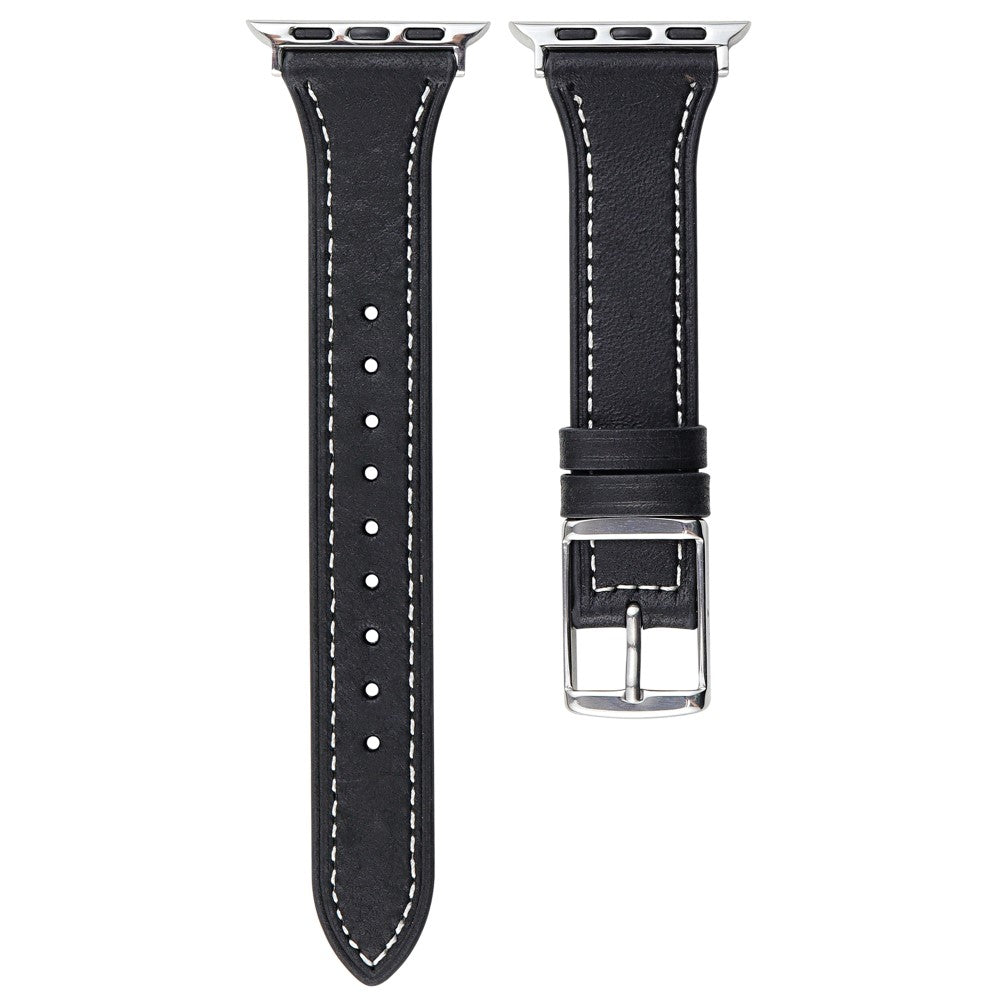 Apple Watch Series 49mm - 45mm - 44mm - 42mm Genuine Leather Watch Band - Black#serie_5