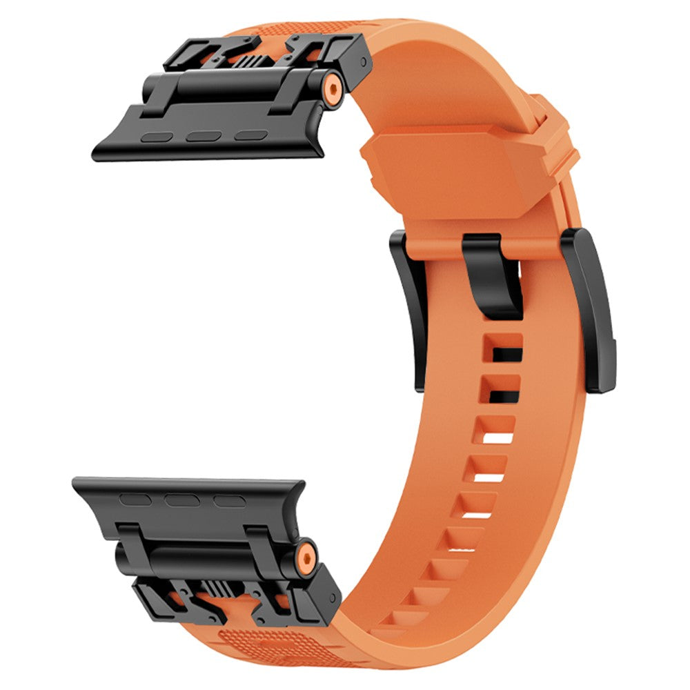 Apple Watch Series 49mm - 45mm - 44mm - 42mm Flexible Watch Band - Black / Orange#serie_2