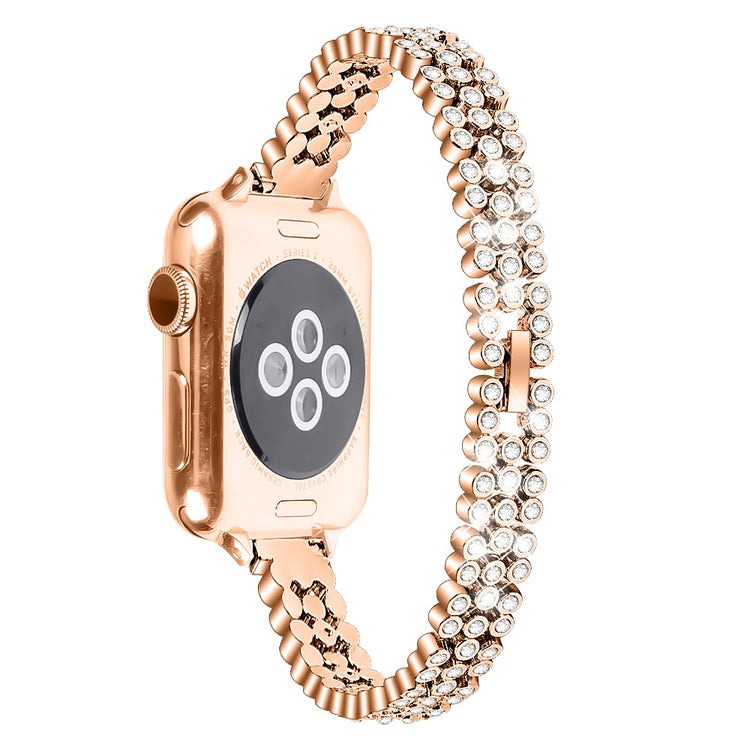 Rhinestone Strap Apple Watch Series 41mm - 40mm - 38mm Zinc Alloy Band - Rose Gold#serie_2