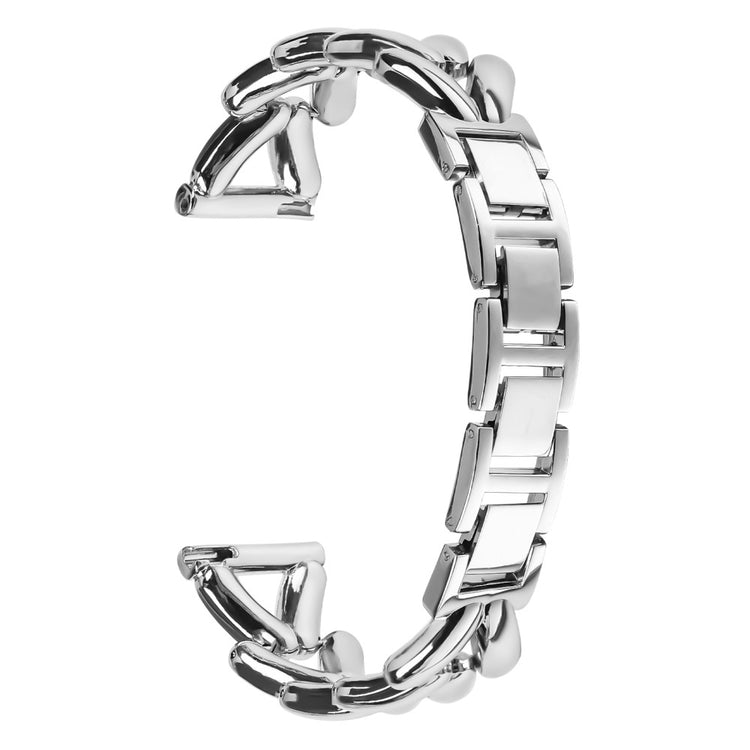 Zinc Alloy Watch Band Garmin Approach S40 / Forerunner 158 Twisted Metal Watch Strap Replacement - Silver#serie_1
