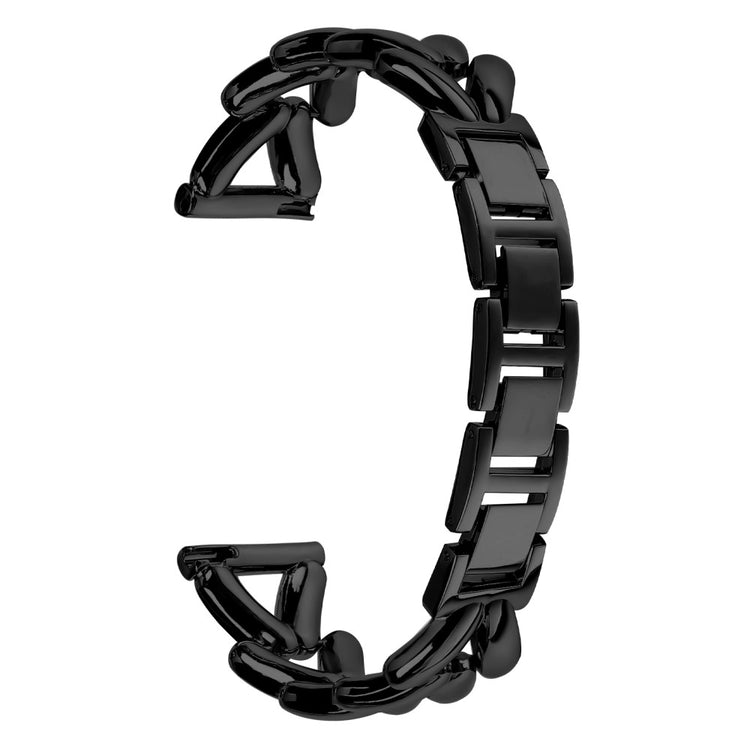Zinc Alloy Watch Band Garmin Approach S40 / Forerunner 158 Twisted Metal Watch Strap Replacement - Black#serie_2
