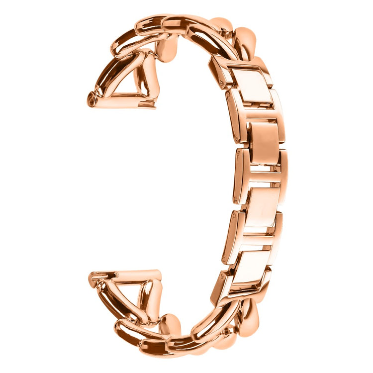 Zinc Alloy Watch Band Garmin Approach S40 / Forerunner 158 Twisted Metal Watch Strap Replacement - Rose Gold#serie_4
