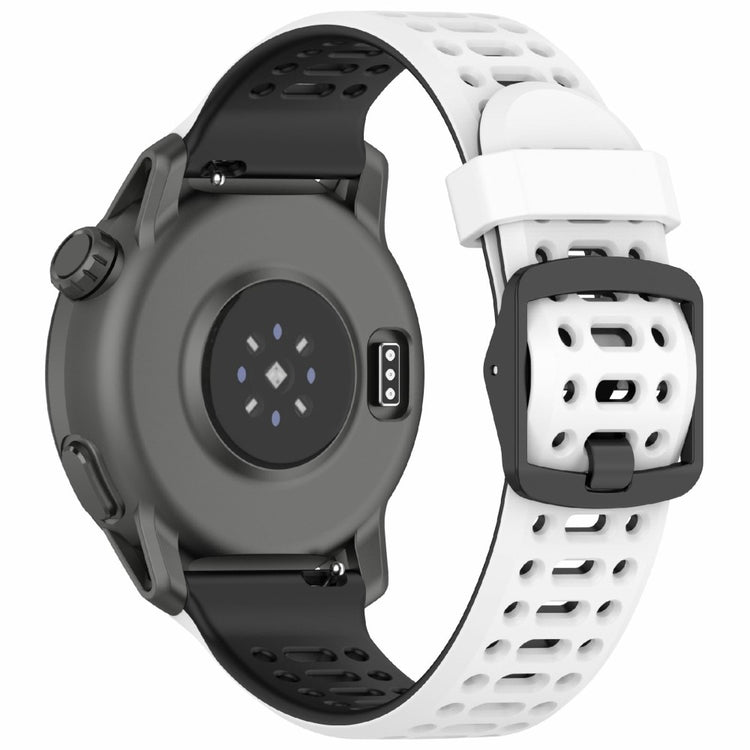 Coros Pace 2 / Apex 2 / Apex 42mm Silicone Watch Band Dual Color 20mm Watch Strap - White / Black#serie_1