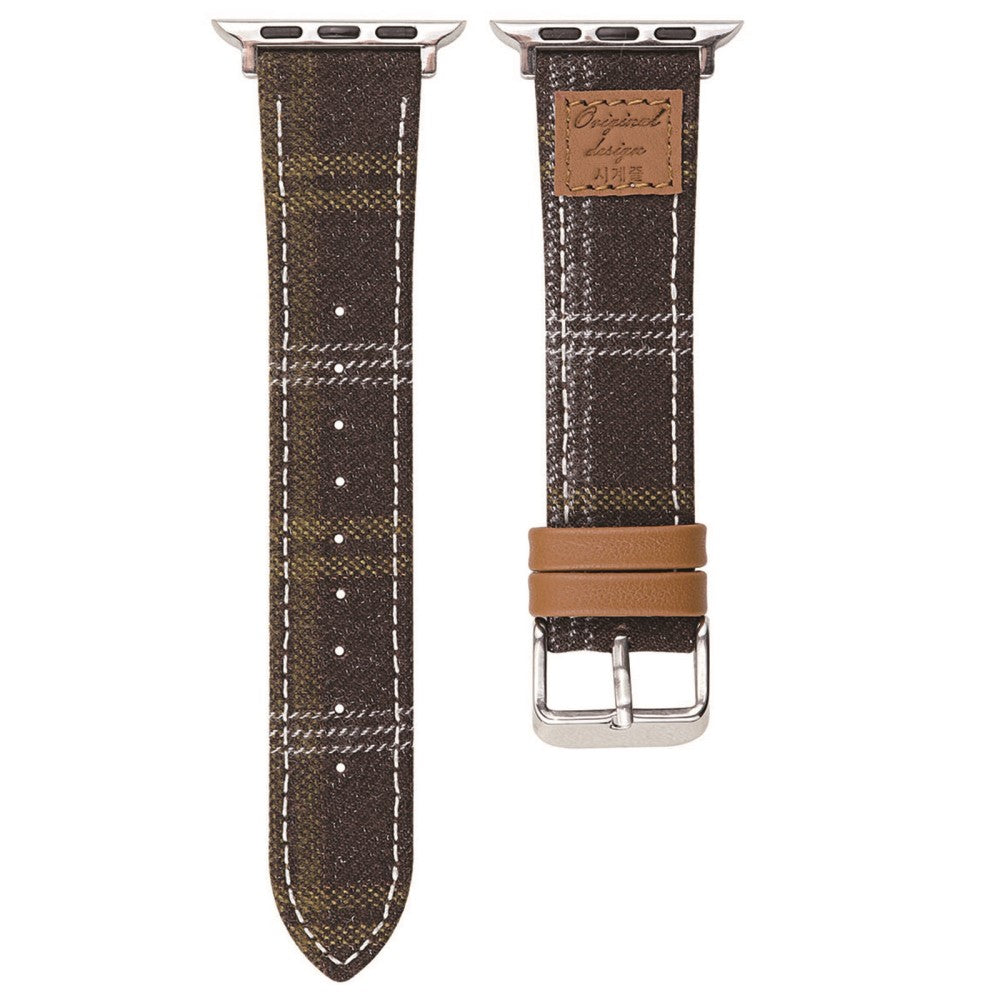 Wool + Leather Strap Apple Watch Series 49mm - 45mm - 44mm - 42mm - Dark Coffee#serie_4